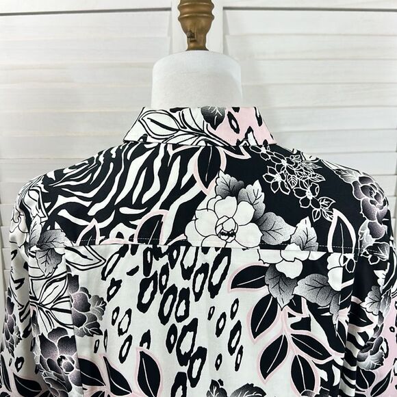 Chico's Jacket Size 3 (16) XL Floral Animal Print - Picture 8 of 14